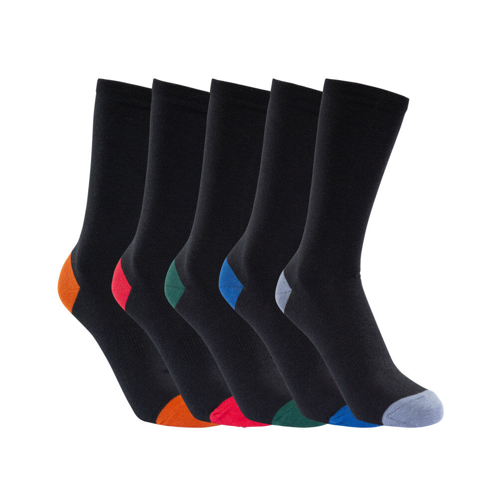 (3/6, Black) Trespass Unisex 5 Pair Pack Sock Solace