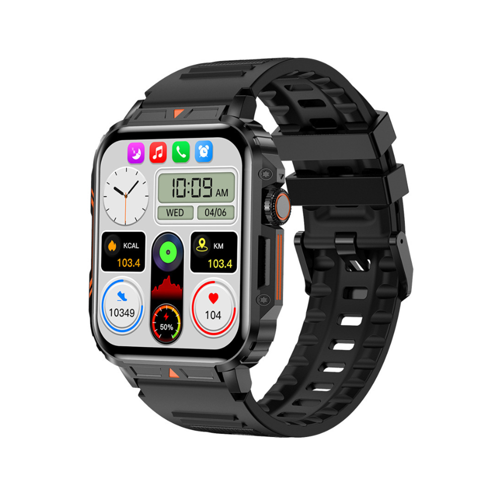 Chronus Smart Watch Bluetooth Call Heart Rate Blood Pressure Sleep Health Monitor Exercise Pedometer(Black) Black 6976918006745