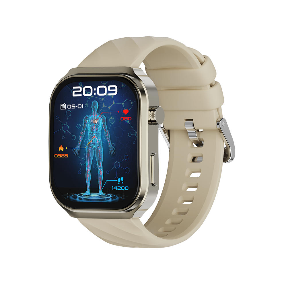 Chronus Smartwatch With Bluetooth Calling, 2.2" Curved Screen, Voice Assistant, Heart Rate And Blood Oxygen Monitoring(Apricot) 6976918006844