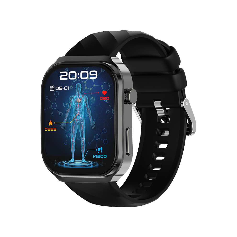 Chronus Smartwatch With Bluetooth Calling, 2.2" Curved Screen, Voice Assistant, Heart Rate And Blood Oxygen Monitoring(Black) Black 6976918006837