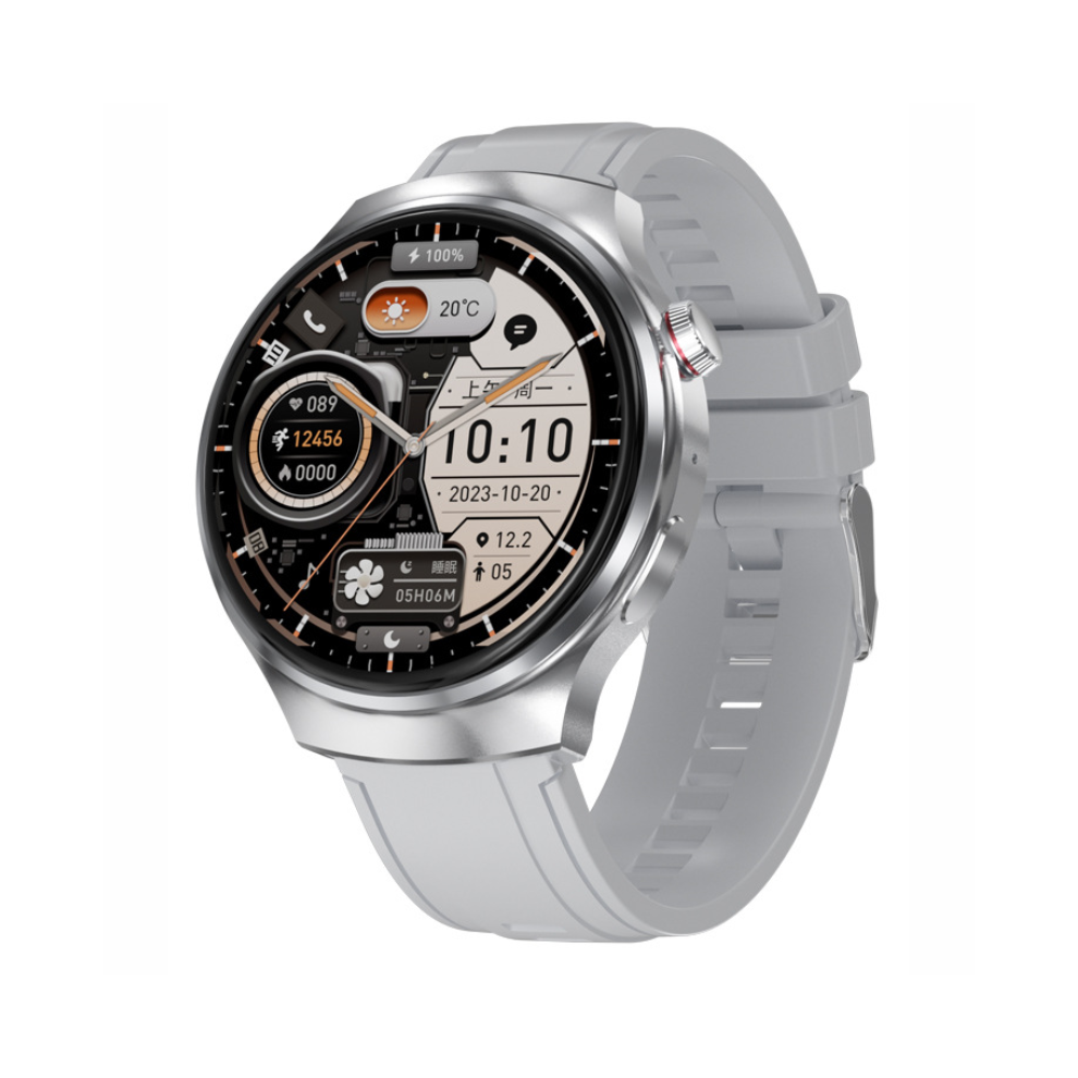 Chronus Smartwatch With Curved Screen, Blood Oxygen, Blood Pressure Monitoring, And Health Tracking(Silver) Silver 6976918006967