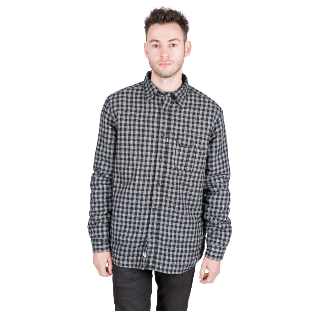 (L, Black Gingham) Trespass Mens Checked Shirt Long Sleeve