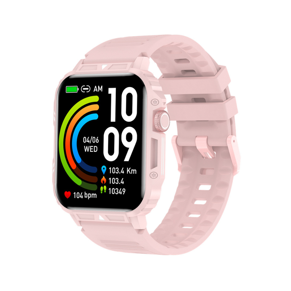 Chronus Smart Watch Bluetooth Call Heart Rate Blood Pressure Sleep Health Monitor Exercise Pedometer(Pink) Pink 6976918006769