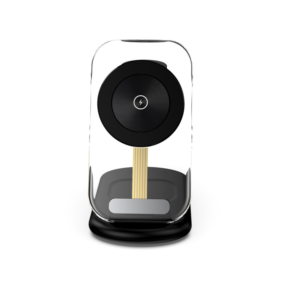 Chronus Wireless Charger, 3 In 1 Foldable Mag Safe Charger, Angle Adjustable, For Phone, Iwatch, Wireless Earphones, 3 Devices Simultaneously(Black) Black 6976918007308