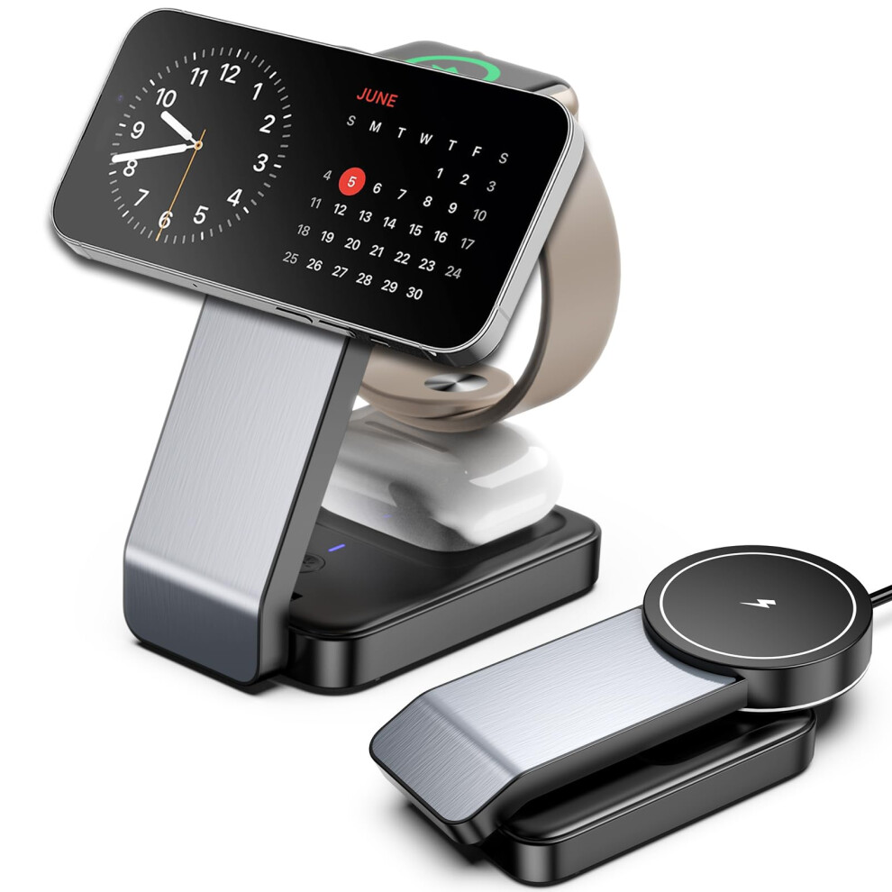 Chronus Induction Charger Iphone, Magnetic Charger 3 In 1 Apple For Mag-Safe Iphone 15 14 13 Pro Max, Wireless For Iwatch Wireless Airpods Pro 6976918007520