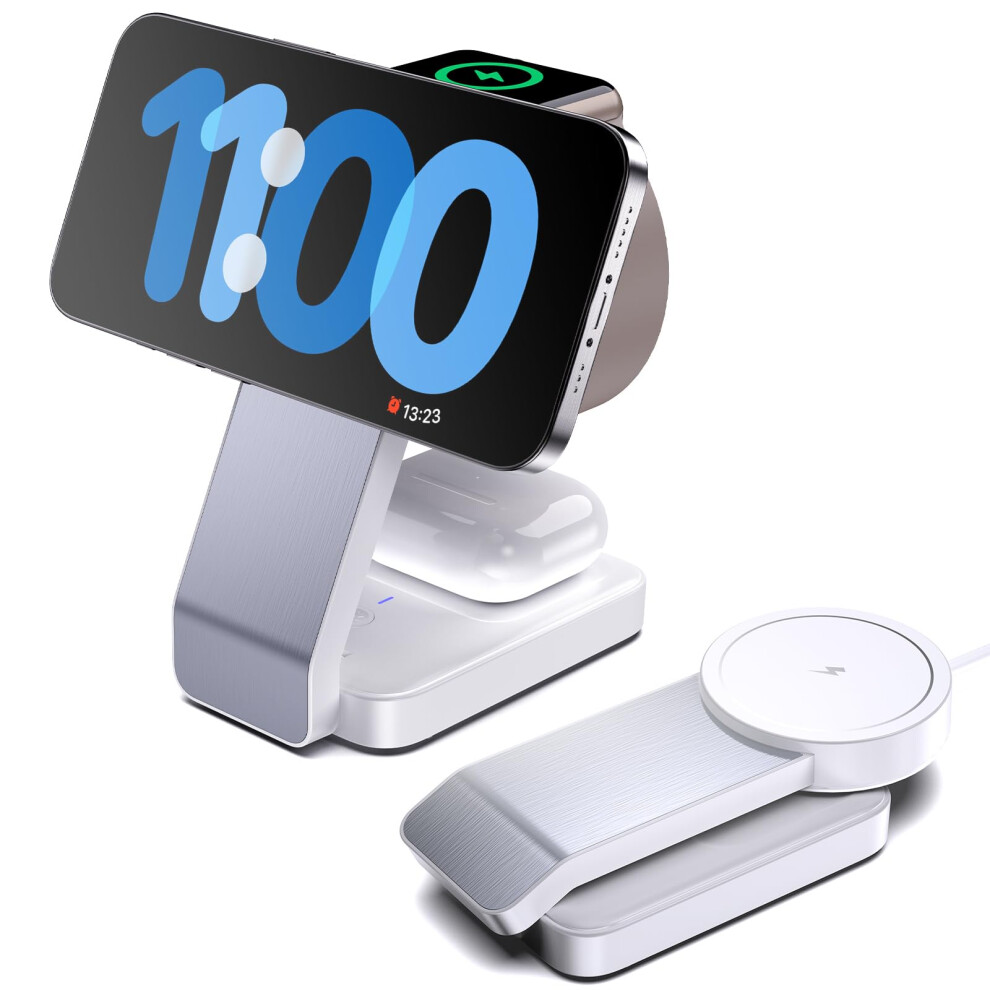 Chronus Induction Charger Iphone, Magnetic Charger 3 In 1 Apple For Mag-Safe Iphone 15 14 13 Pro Max, Wireless For Iwatch Wireless Airpods Pro 6976918007537