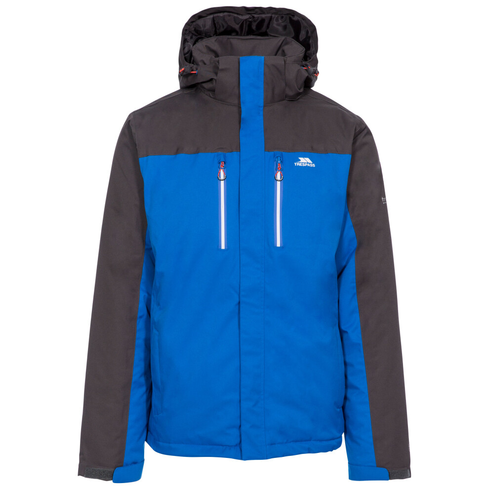 (S, Blue) Trespass Mens Waterproof Jacket With Hood Tolsford