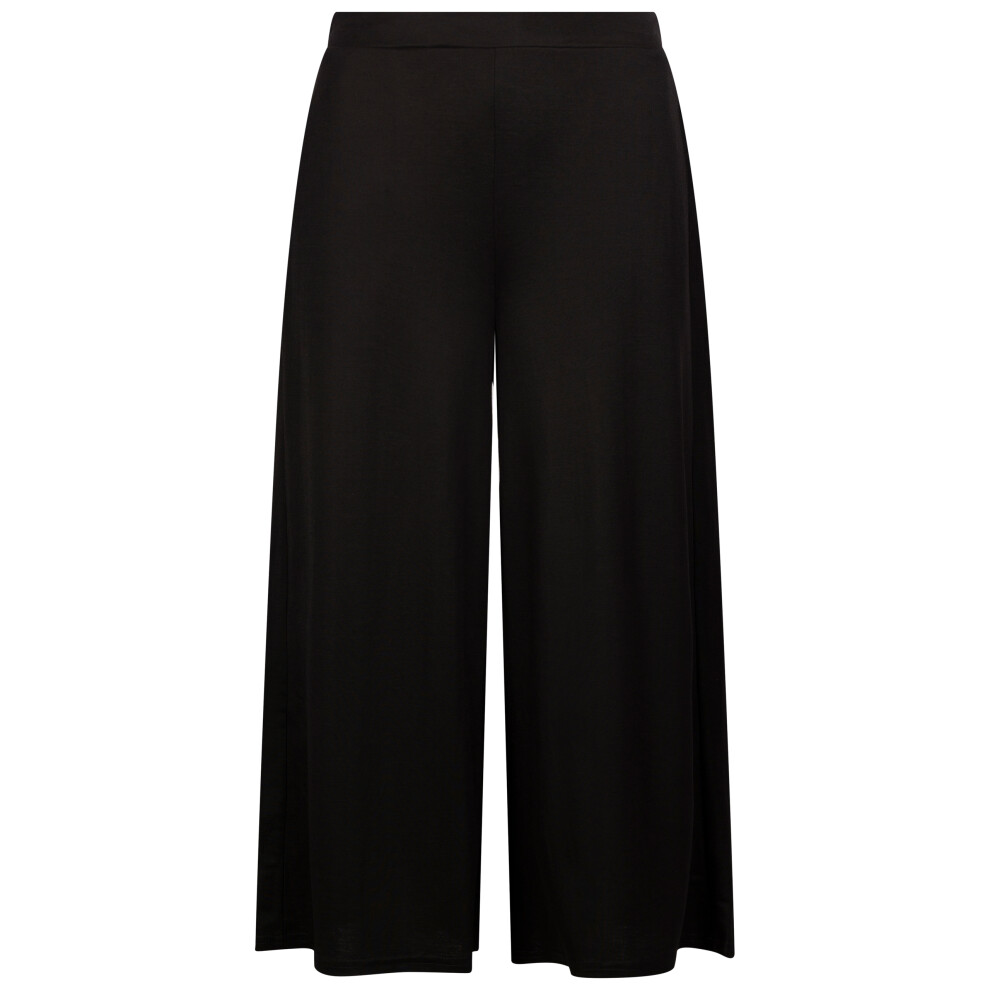 (16, Black) Trespass Womens Casual Crop Wide Leg Trouser Tammy