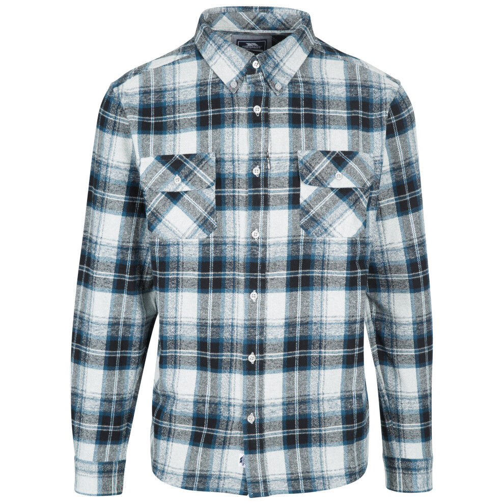 (L, Grey Check) Trespass Mens Shirt Checkered Wrothamton