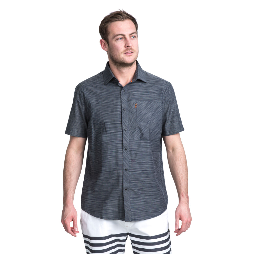 (XS, Carbon Marl) Trespass Mens Short Sleeved Shirt Matadi