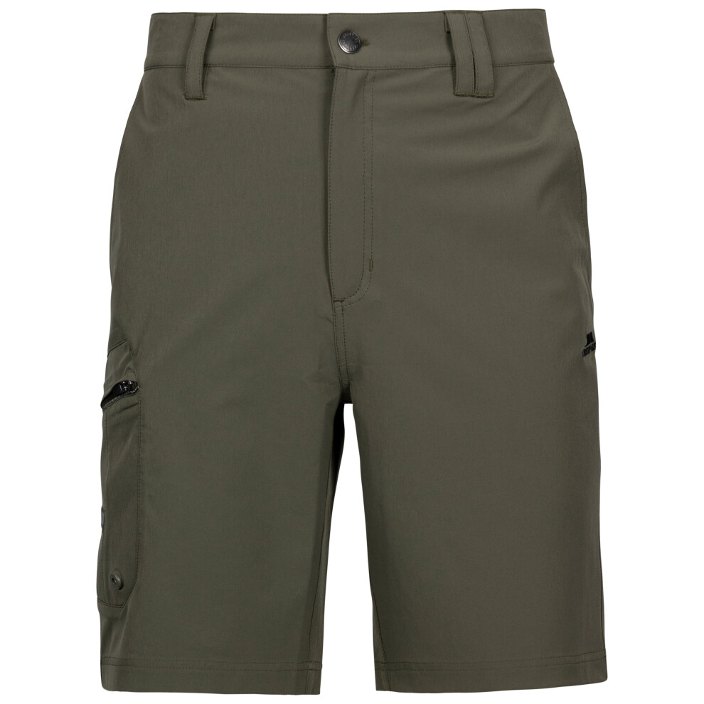 (XXL, Herb) Trespass Mens Cargo Shorts with Pockets Upwell