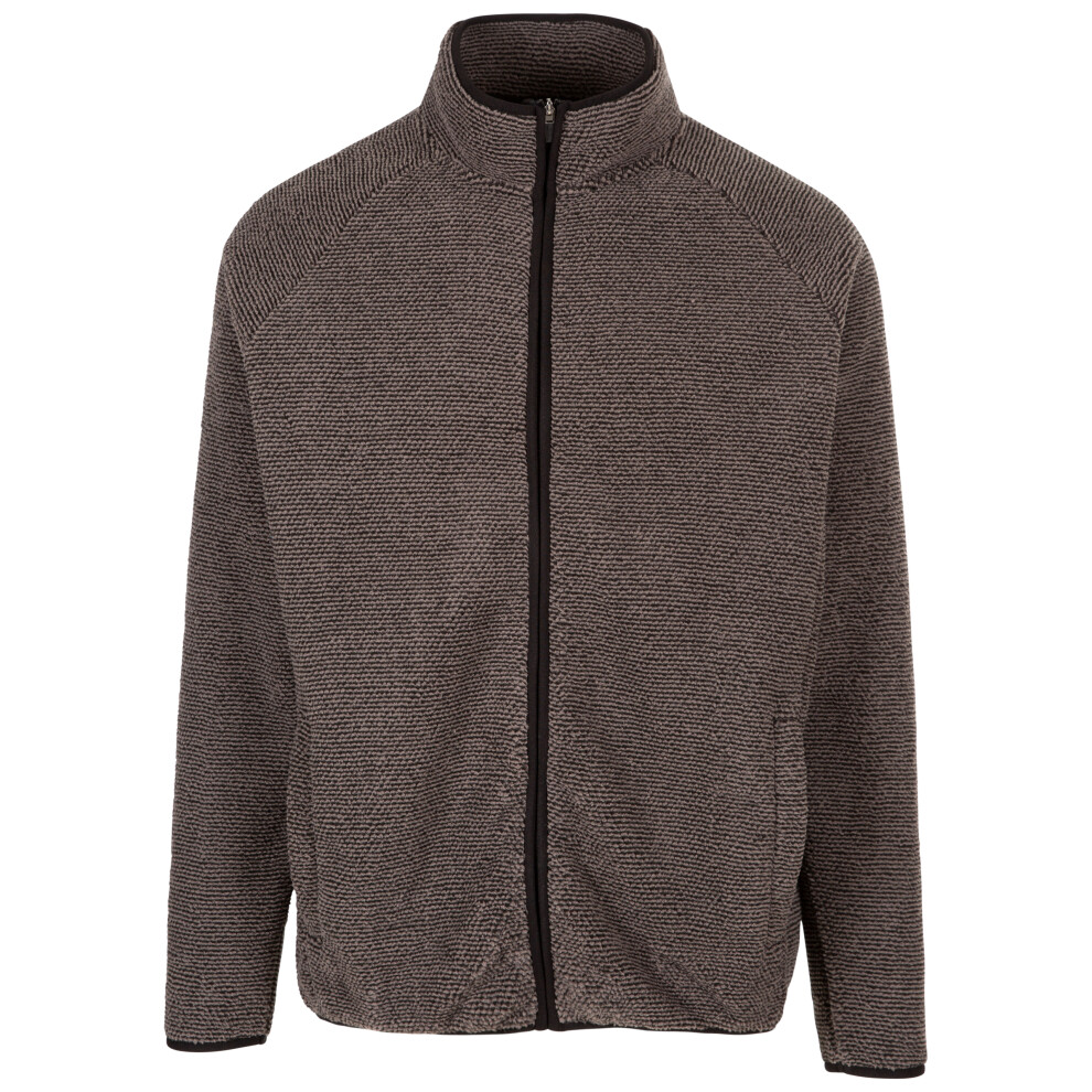 (L, Storm Grey) Trespass Mens Fleece Jacket Full Front Zip Salo