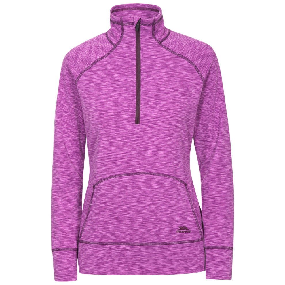 (6, Purple Orchid Marl) Trespass Womens Long Sleeve 1/2 Zip Pullover Moxie