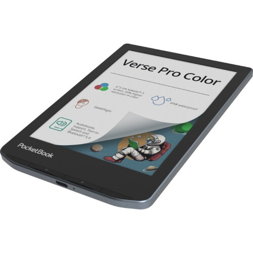 PocketBook Verse Pro Farb-E-Reader 6" Touchscreen ?Wasserfester E-Book-Reader Hörbücher Blau