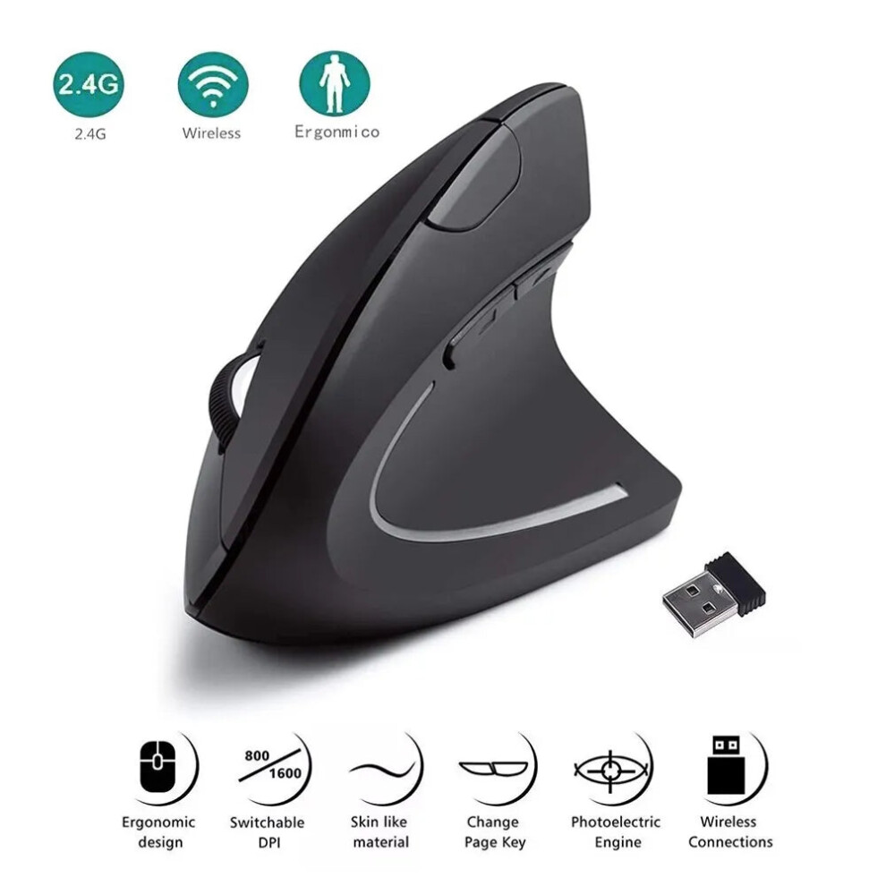 Vertical Mouse Ergonomic 2.4Ghz Wireless Optical Mice 6097313442157