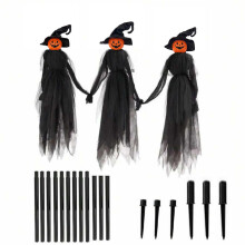 3PCS Halloween Light-Up Witches Ghost Pumpkin Decoration Voice Control