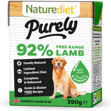 Naturediet - Purely, Complete Wet Food, Lamb, 390g (Pack of 18)