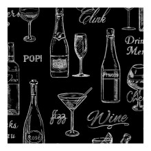 Contour Antibac Prosecco Glitter Black Textured Kitchen Wallpaper (WAS 19.99)