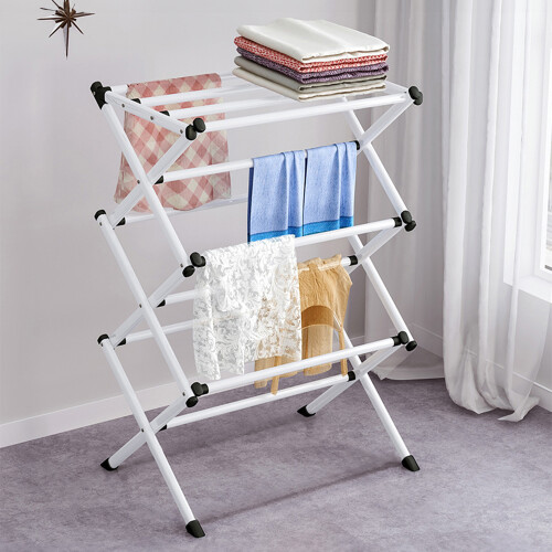 Living And Home Foldable Clothes Drying Rack Clothes Airer