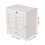 Living And Home White Large Jewellery Box with Drawers and Mirror 6
