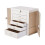 Living And Home White Large Jewellery Box with Drawers and Mirror 2