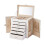 Living And Home White Large Jewellery Box with Drawers and Mirror 1
