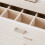 Living And Home White Large Jewellery Box with Drawers and Mirror 5