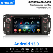 64GB 8-Core Android 13 CarPlay Car Stereo GPS Radio For Jeep Compass Patriot Chrysler Dodge Journey DAB+ WiFi  DSP DVD