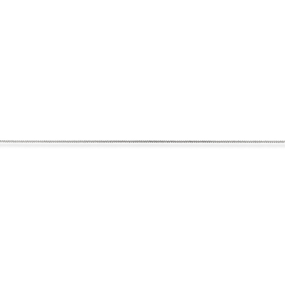 (16) Jewelco London 9ct White Gold - Tightly-linked Classic Curb Pendant Chain Necklace - 0.9mm gauge - CNNR02608