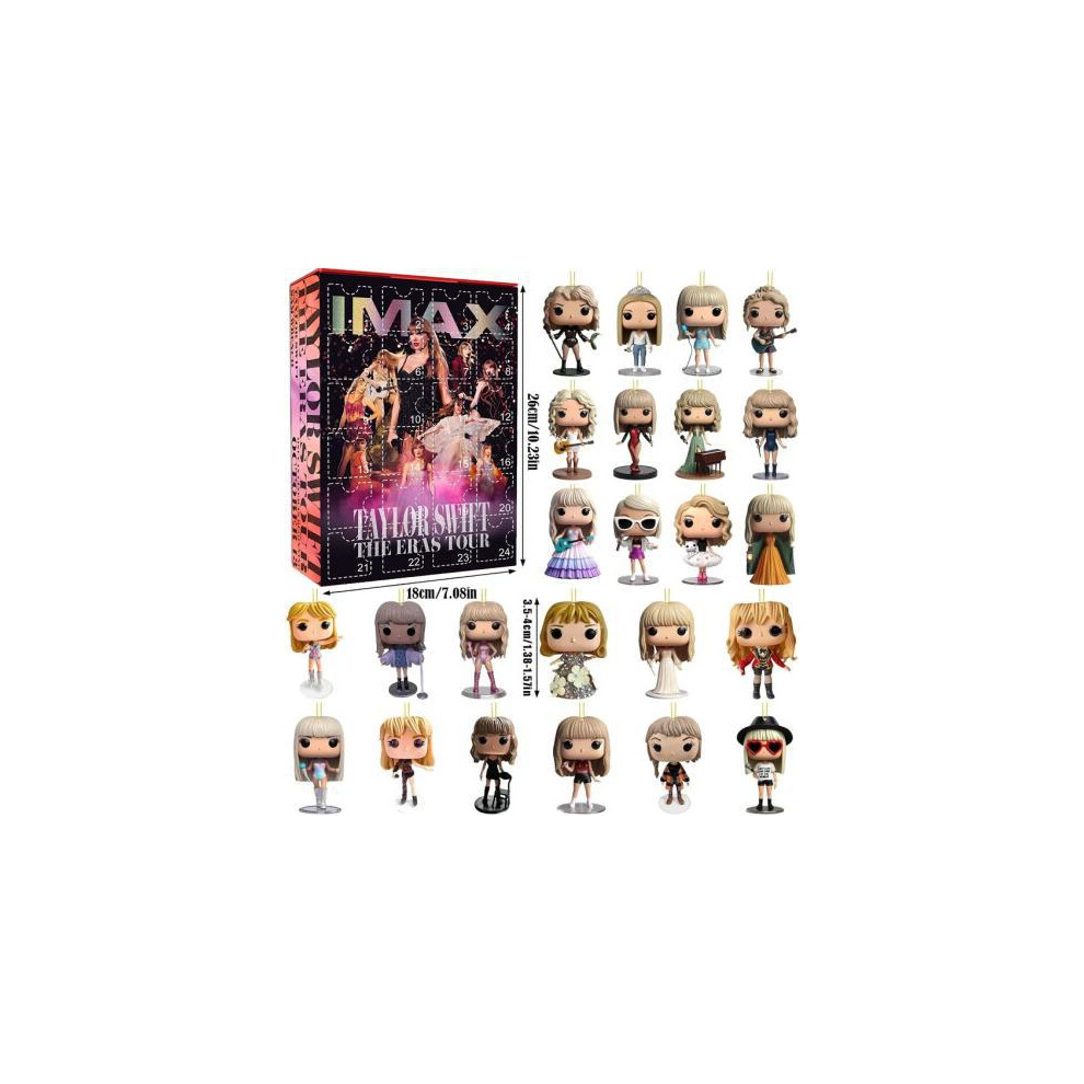 (A) Taylor Swift Acrylic Keychain 24 Day Advent Countdown Calendar Fan Gift