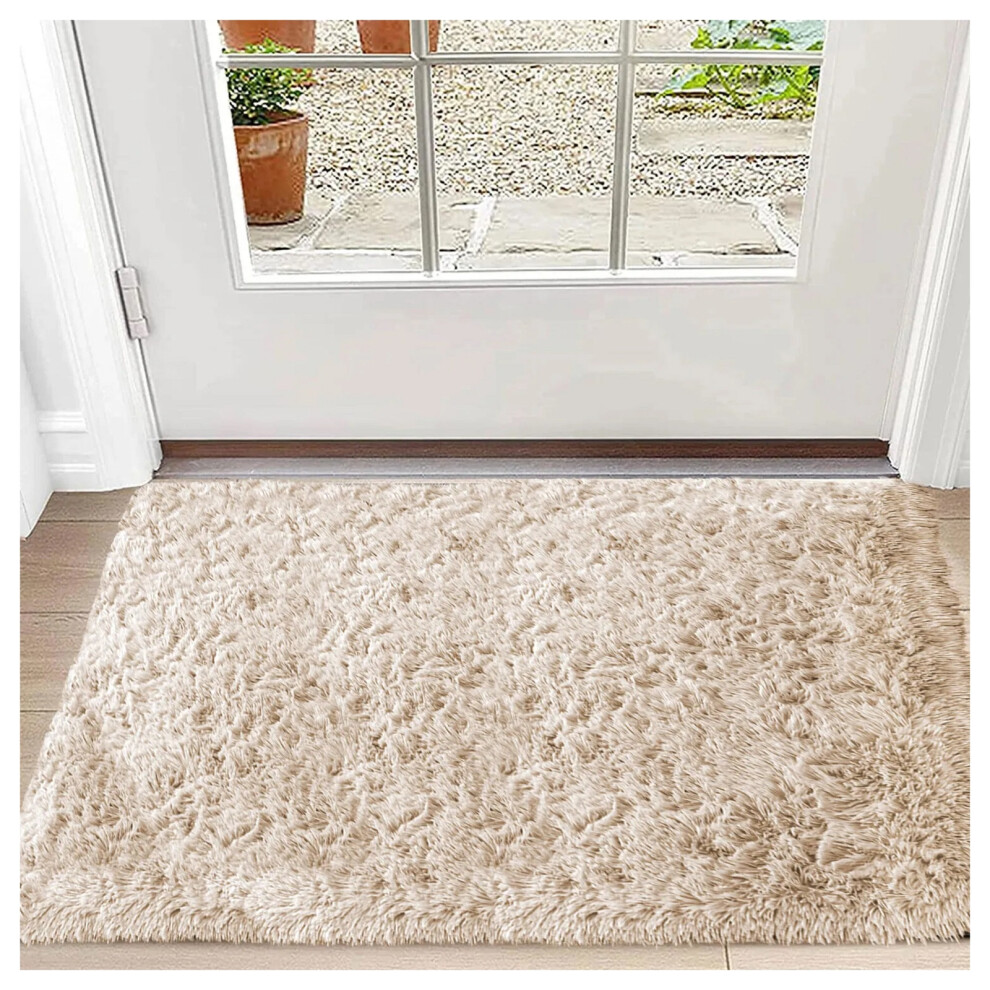 (BEIGE, 50X80 CM) Extra Large Rugs Fluffy Shaggy Living Room Rug