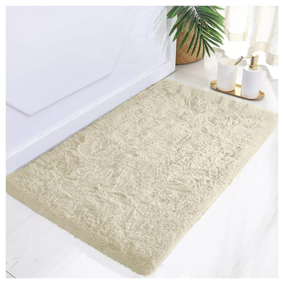 (CREAM, 50X80 CM) Extra Large Rugs Fluffy Shaggy Living Room Rug