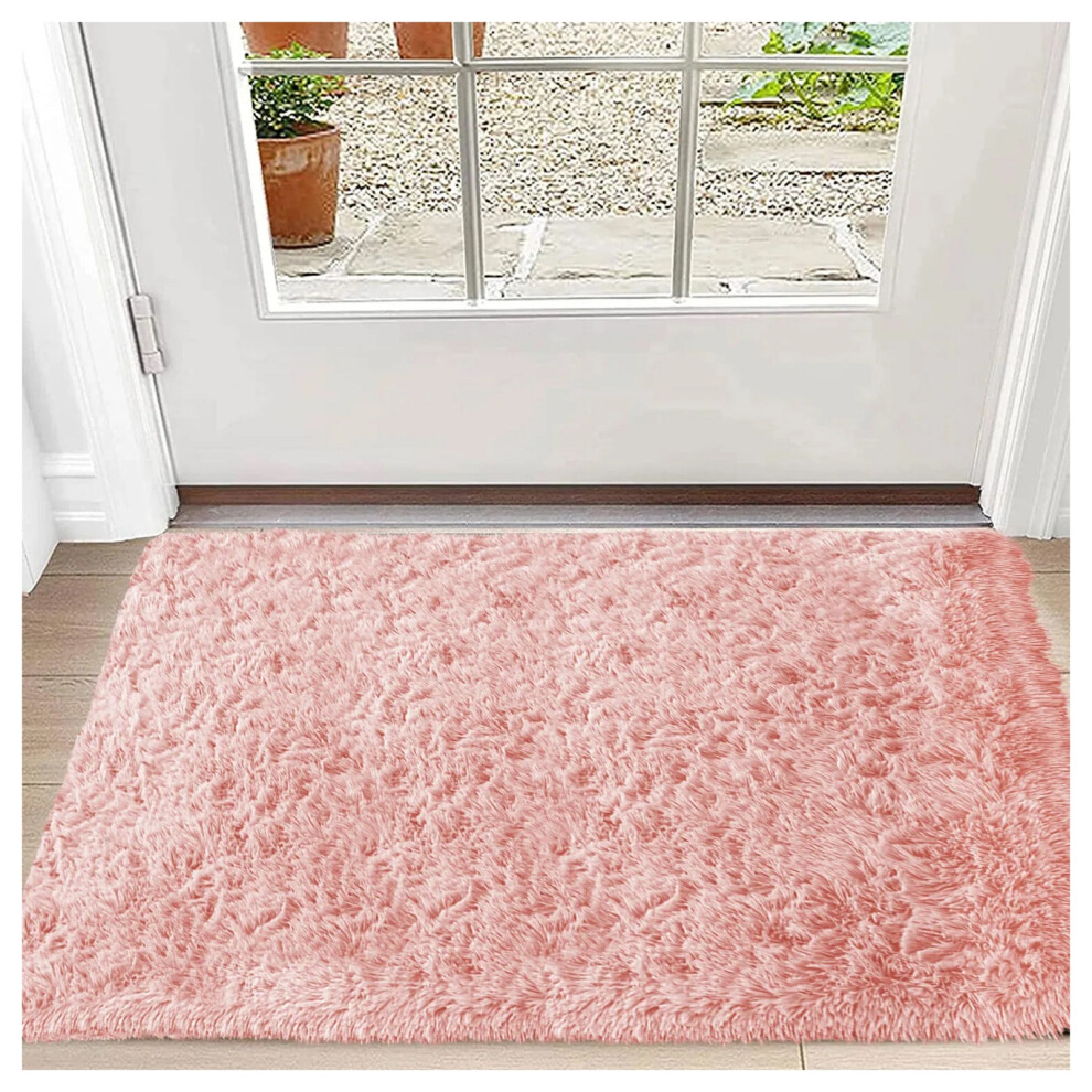 (PINK, 50X80 CM) Extra Large Rugs Fluffy Shaggy Living Room Rug