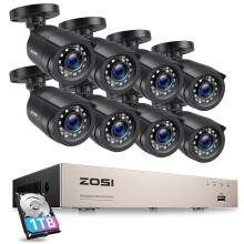 ZOSI 8CH DVR 1TB HD 1080P CCTV Home Security Camera System Outdoor