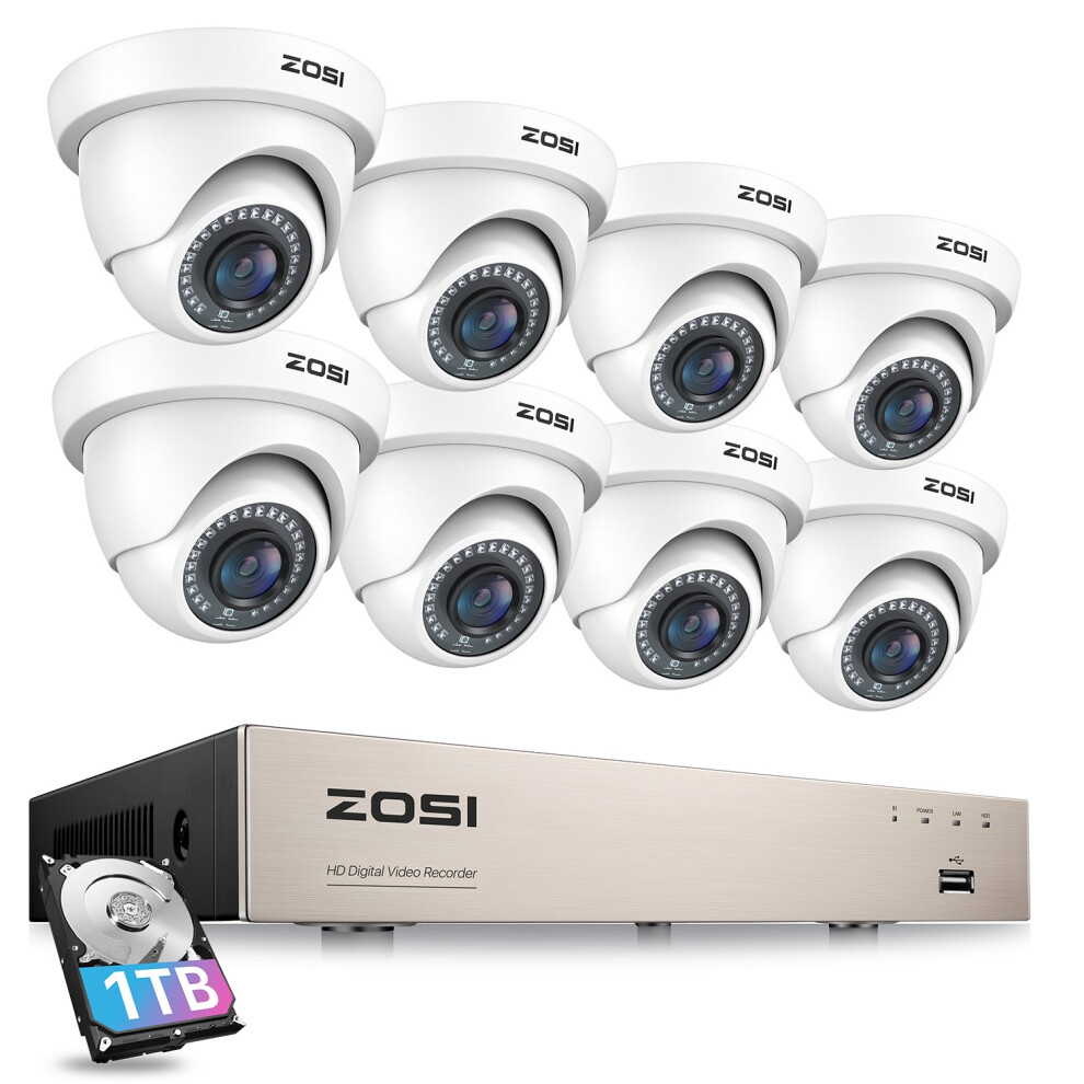 Zosi 1080P 8Ch Dvr 1Tb Cctv Home Security Camera System Motion Detect 6941709245641