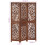 VidaXL vidaXL Solid Mango Wood Hand Carved 3-Panel Room Divider Brown Privacy Screens 3