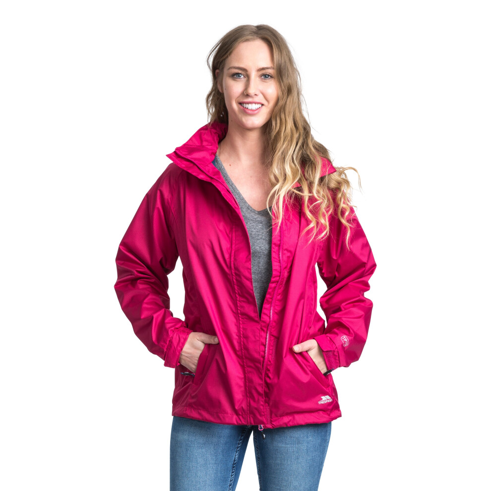 (6, Cerise) Trespass Womens Waterproof Jacket Ladies Lanna II