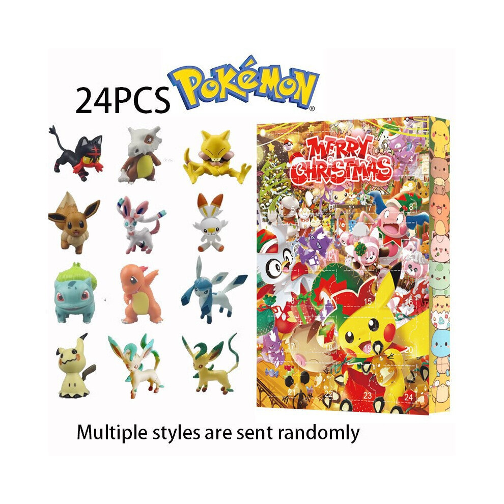 (PokÃ©mon Type A) 2024|2025 New Pokemon Christmas Advent Calendar Box