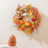 Living And Home Halloween Artificial Pumpkin Maple Leaves Wreath 2