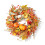 Living And Home Halloween Artificial Pumpkin Maple Leaves Wreath 3