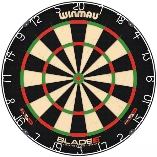 winmau Winmau PDC Blade 6 Dartboard Set With Darts and Blue Surround 1