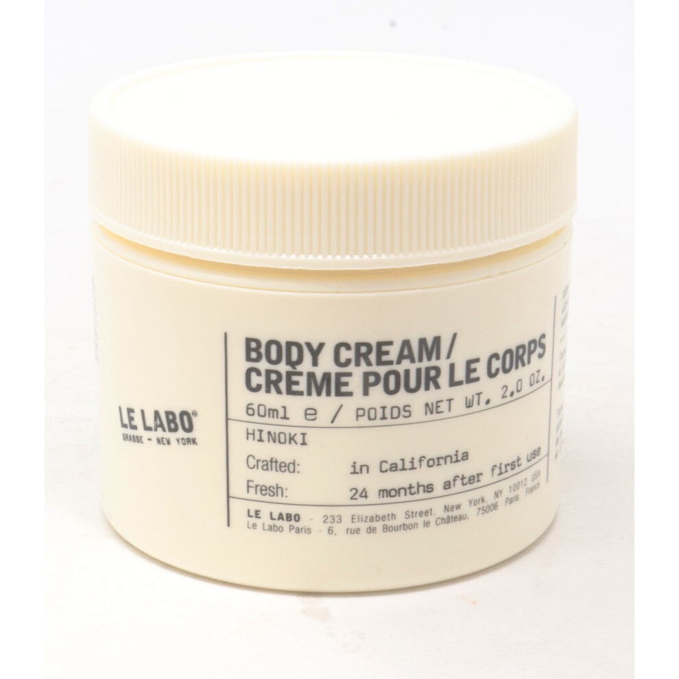 Le Labo Body Cram Hinoki Body Creaam  2.0oz/60ml New