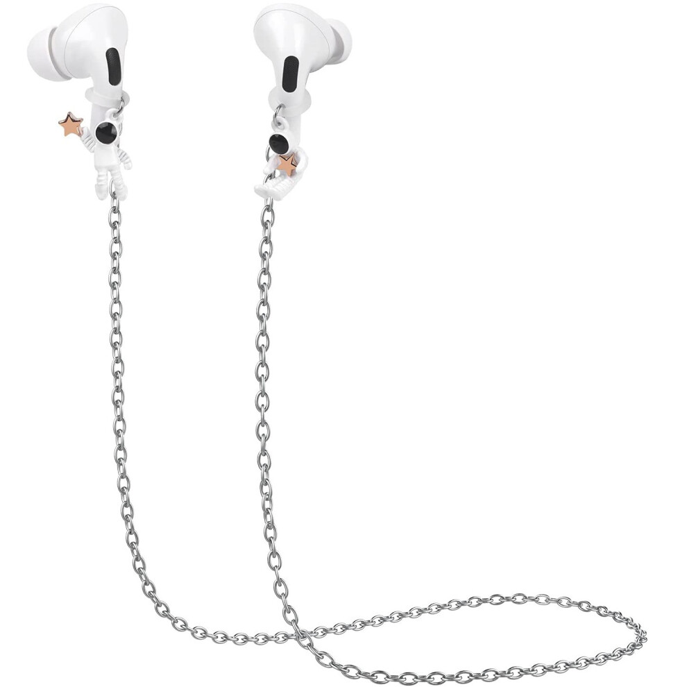 For Airpods Earphone Strap For Apple Airpods 1 & 2 & Pro Anti-Lost Cord Wire Airpods Strap Fashion Metal Cord Band Necklace Bracelet Lanyard Neck Rope 7334477992555