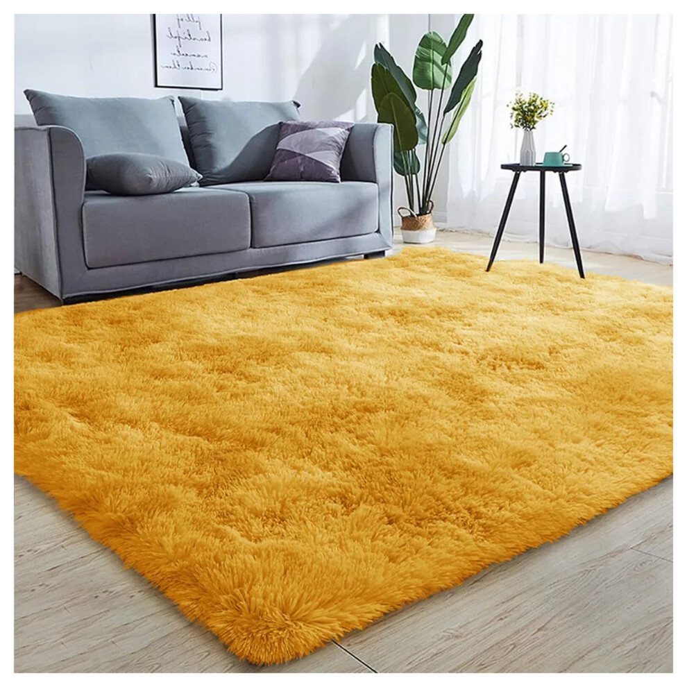 (Ochre, 120 x 170 cm) Non-Slip Runner Rugs Bedroom Living Room Door Mats