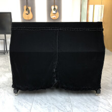 Vertical piano case dust cover piano thickened gold velvet piano case dust and moisture proof piano case suitable for standard size piano case (black)