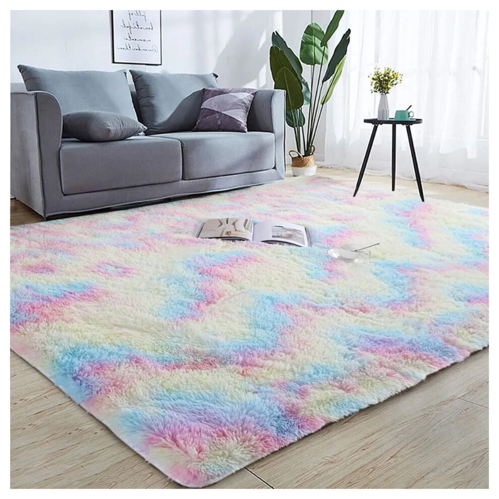 (Rainbow, 120 x 170 cm) Non-Slip Runner Rugs Bedroom Living Room Door Mats