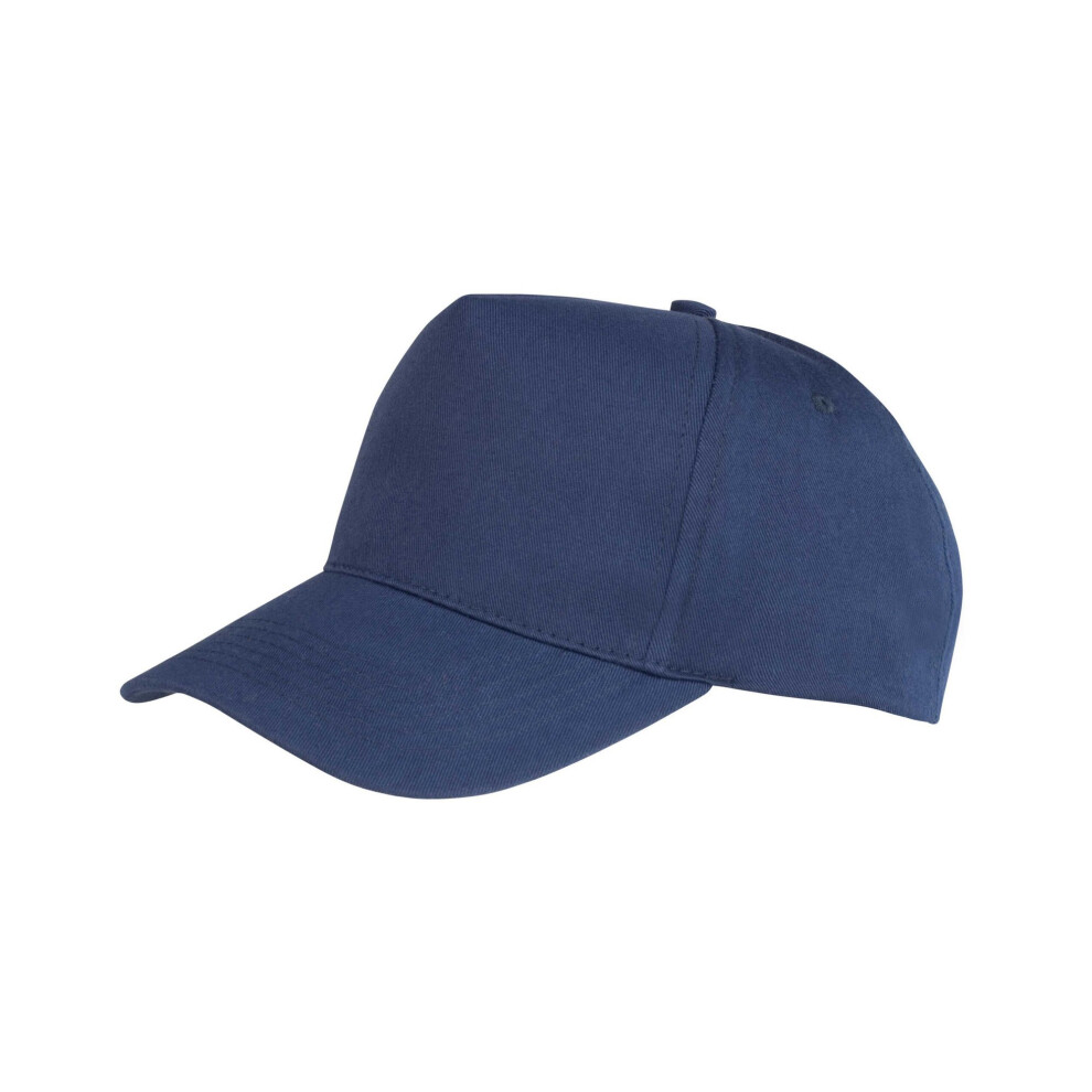 (One Size, Navy) Result Headwear Boston 5 Panel Polycotton Baseball Cap