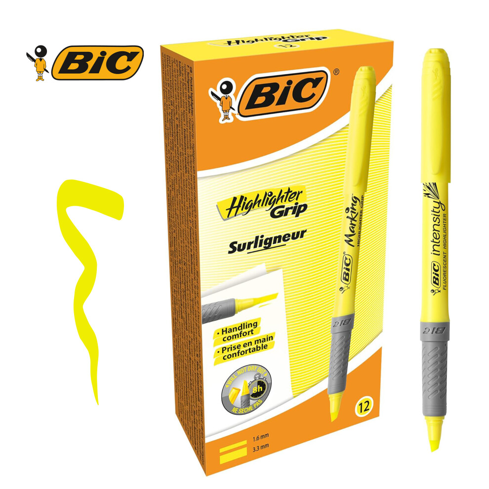 BIC Highlighter Pocket Pens Chisel Tip 5 Pack Bright Colours