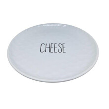 Dimples Cheese Plate 21cm Elegant Ceramic Dimple Effect and Cheese Debossed