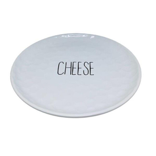 Dimples Cheese Plate 21cm Elegant Ceramic Dimple Effect and Cheese Debossed
